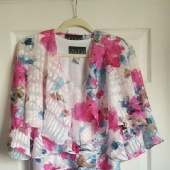 NWT ALEX EVENINGS Printed TWINSET size S - Picture 5 of 8